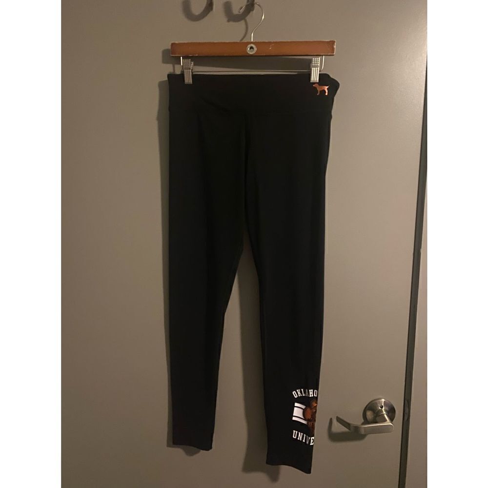 Victoria Secret PINK Oklahoma State Collegiate Yoga Leggings Size Medium NWOT